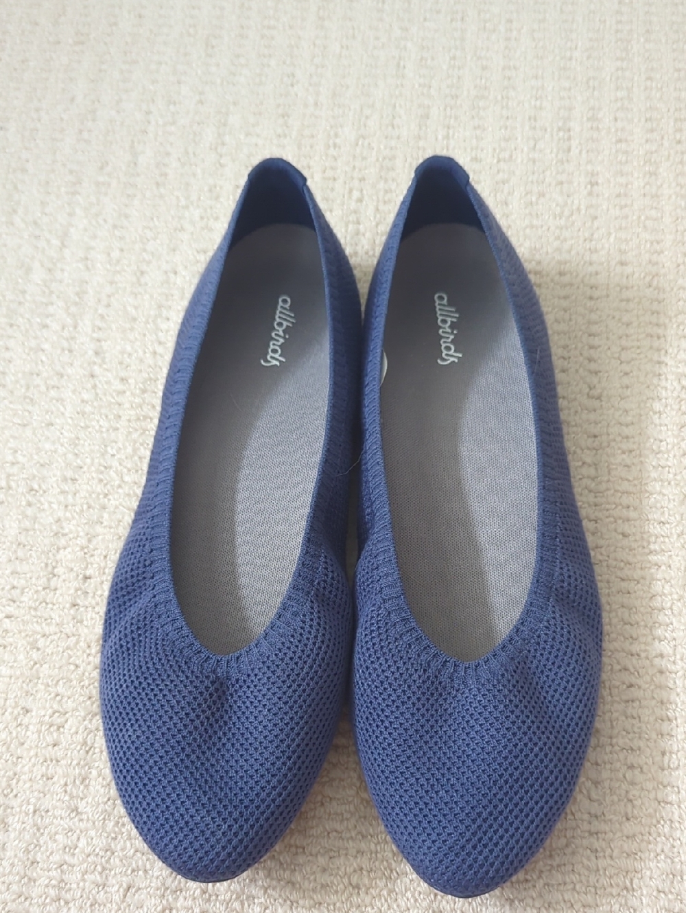 allbirds Navy Knit Slip-On Flats